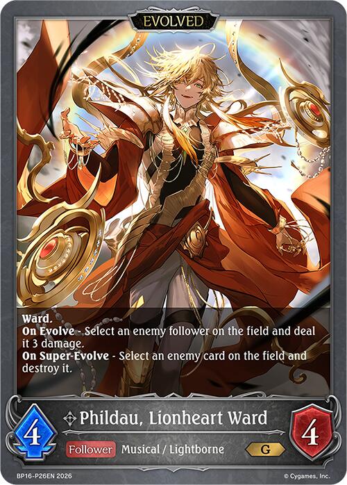 Phildau, Lionheart Ward (Evolved) - P26 (Foil) (BP16-P26EN) [New World Genesis]