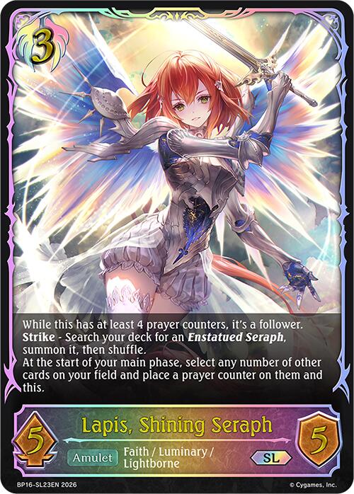 Lapis, Shining Seraph (BP16-SL23EN) [New World Genesis]
