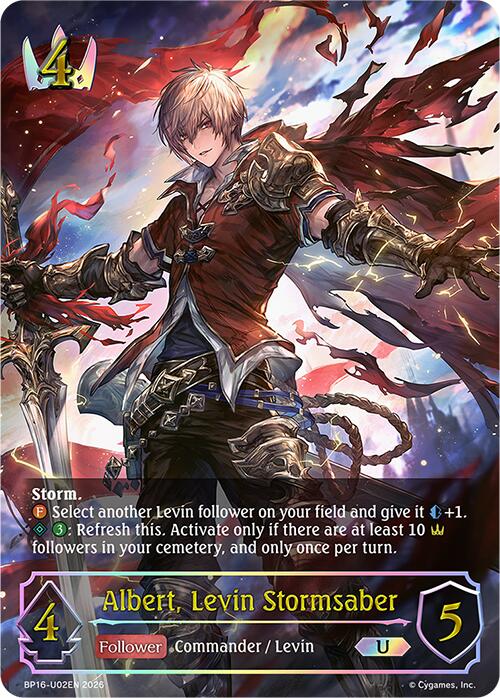 Albert, Levin Stormsaber (BP16-U02EN) [New World Genesis]