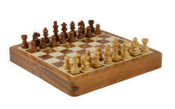 Chess Set - 7" Folding Wood Magnetic Chess (ONLINE ORDER ONLY)
