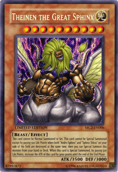 Theinen the Great Sphinx [MC2-EN006] Secret Rare (ONLINE ORDER ONLY)