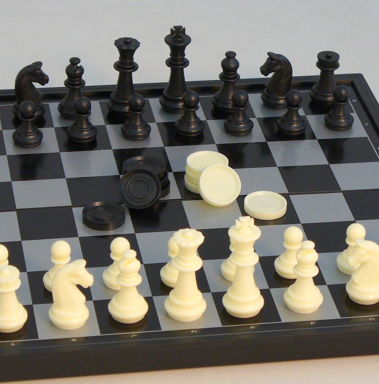 Chess - 14" Magnetic Chess with Checker Set (ONLINE ORDER ONLY)