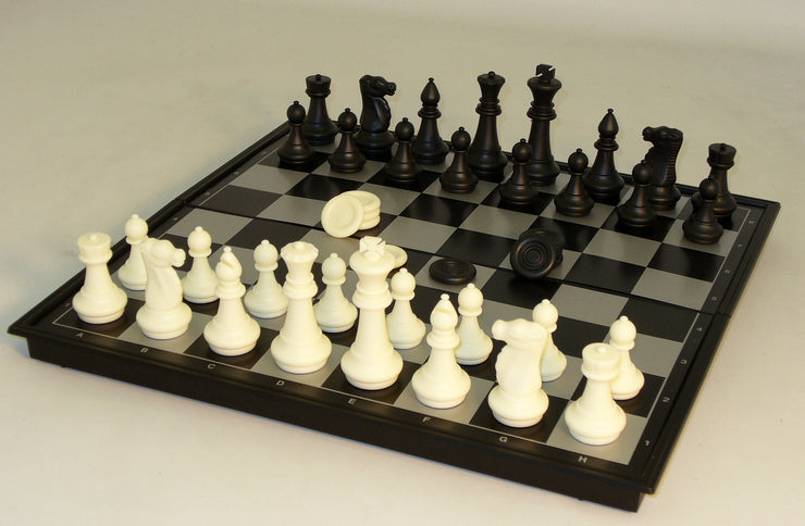 Chess - 14" Magnetic Chess with Checker Set (ONLINE ORDER ONLY)