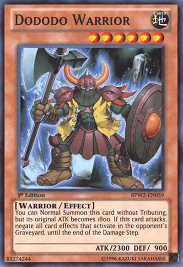 Dododo Warrior [BPW2-EN059] Super Rare (ONLINE ORDER ONLY)
