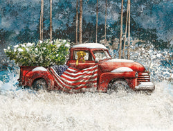 Diamond Art Club – Vintage Red Truck Diamond Painting (Square Drill, 29" x 22") (ONLINE ORDER ONLY)