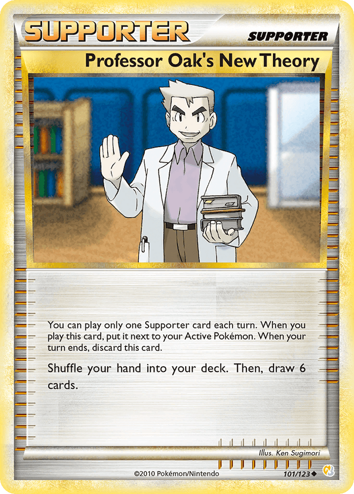 Professor Oak's New Theory (101/123) [HeartGold & SoulSilver: Base Set] (Online Only)