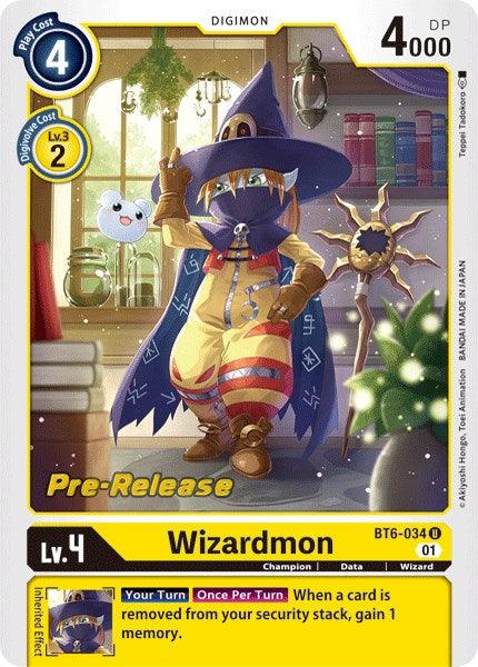 Wizardmon [BT6-034] [Double Diamond Pre-Release Cards] (ONLINE ORDER ONLY)