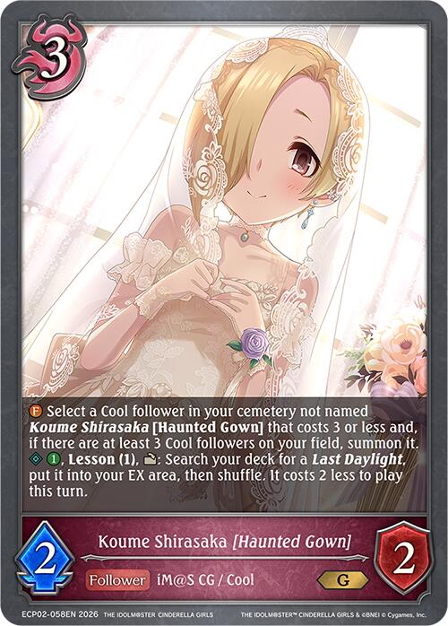 Koume Shirasaka [Haunted Gown] (ECP02-058EN) [THE IDOLM@STER CINDERELLA GIRLS EX Crossover Set]