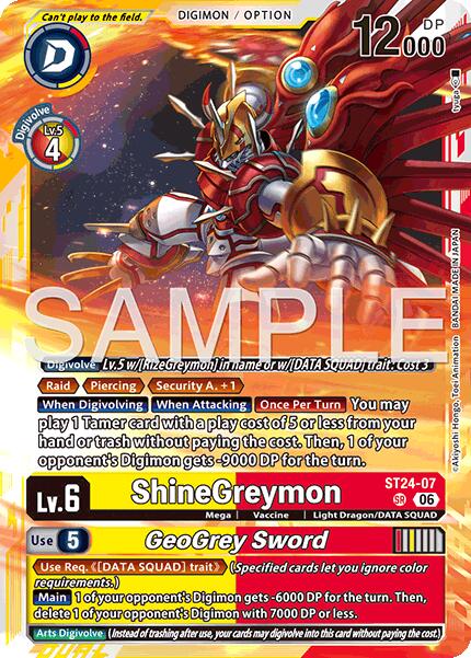 ShineGreymon // GeoGrey Sword [ST24-07] [Starter Deck: Data Squad]