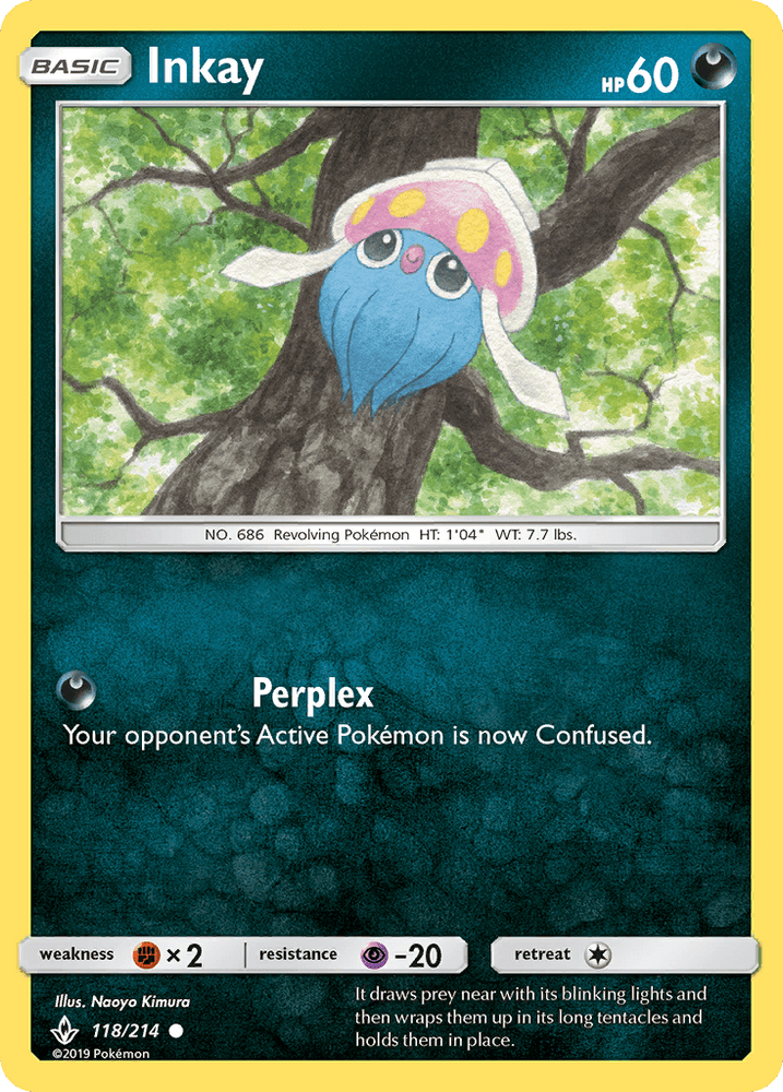 Inkay (118/214) [Sun & Moon: Unbroken Bonds] (Online Only)