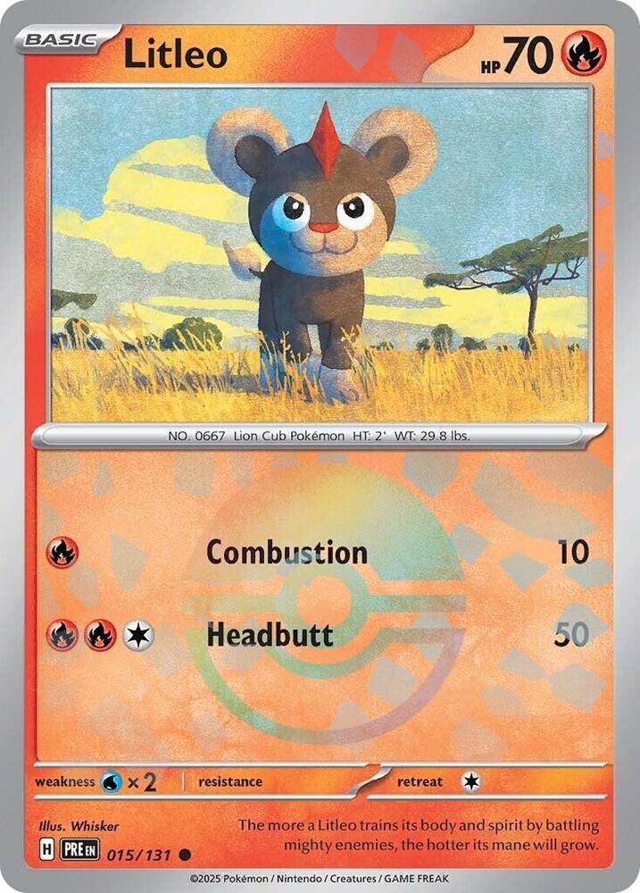 Litleo (015/131) (Poke Ball Pattern) [Scarlet & Violet: Prismatic Evolutions] (Online Only)