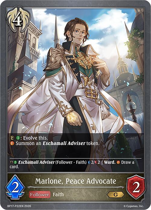 Marlone, Peace Advocate - P22EN (Foil) (BP17-P22EN) [Convergent Destinies]