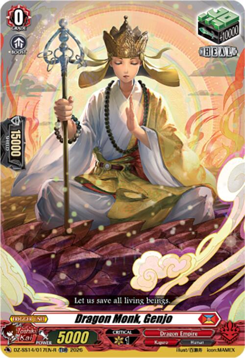 Dragon Monk, Genjo (TDR) (DZ-SS14/017EN-R) [Dragonic Overlord Start Deck]
