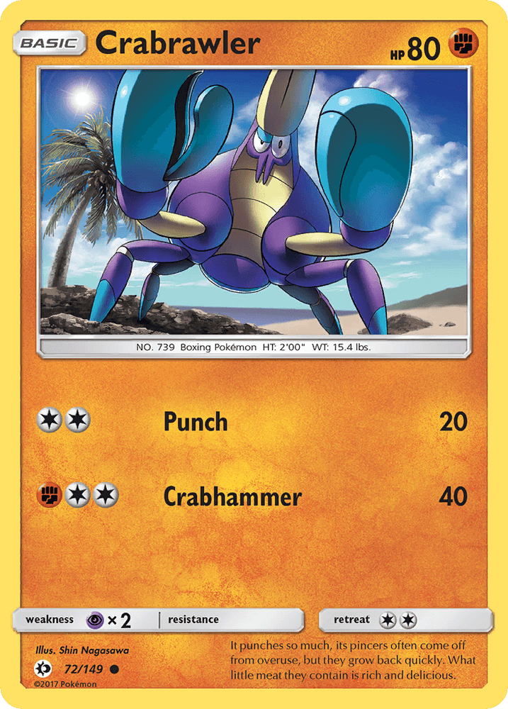 Crabrawler (72/149) [Sun & Moon: Base Set] (Online Only)