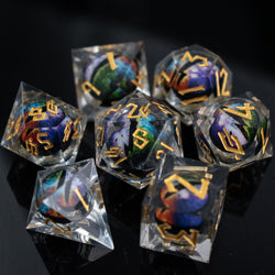 Rainbow Dragon Liquid Core Dice Set (ONLINE ORDER ONLY)