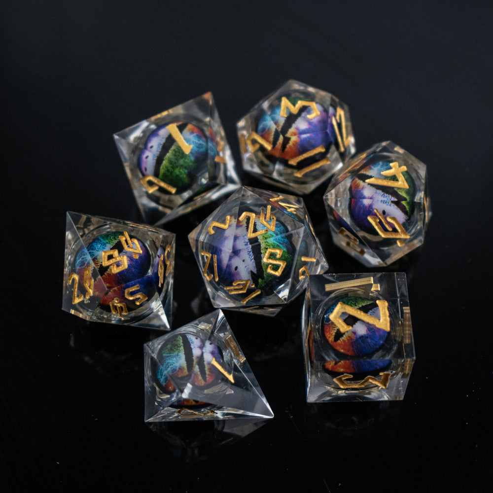 Rainbow Dragon Liquid Core Dice Set (ONLINE ORDER ONLY)