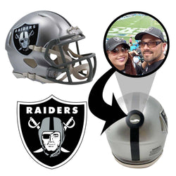 Las Vegas Raiders NFL Mini Helmet - Picture Inside (Online Order Only) (ONLINE ORDER ONLY)