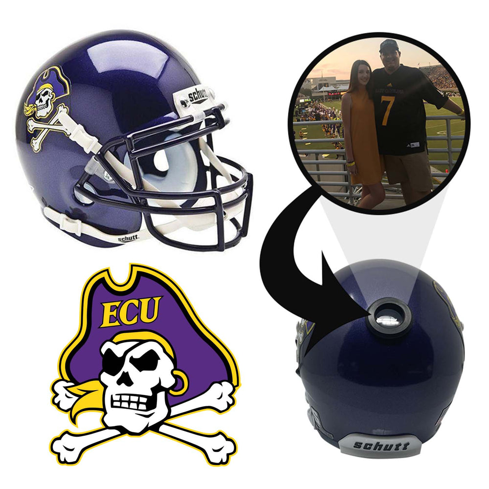 East Carolina Pirates College Football Collectible Mini Helmet - Picture Inside - FANZ Collectibles (Online Order Only) (ONLINE ORDER ONLY)