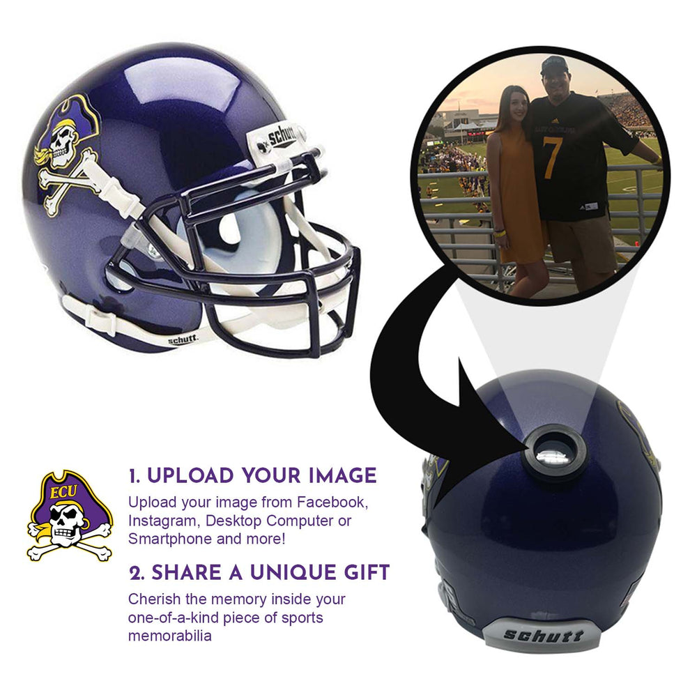East Carolina Pirates College Football Collectible Mini Helmet - Picture Inside - FANZ Collectibles (Online Order Only) (ONLINE ORDER ONLY)