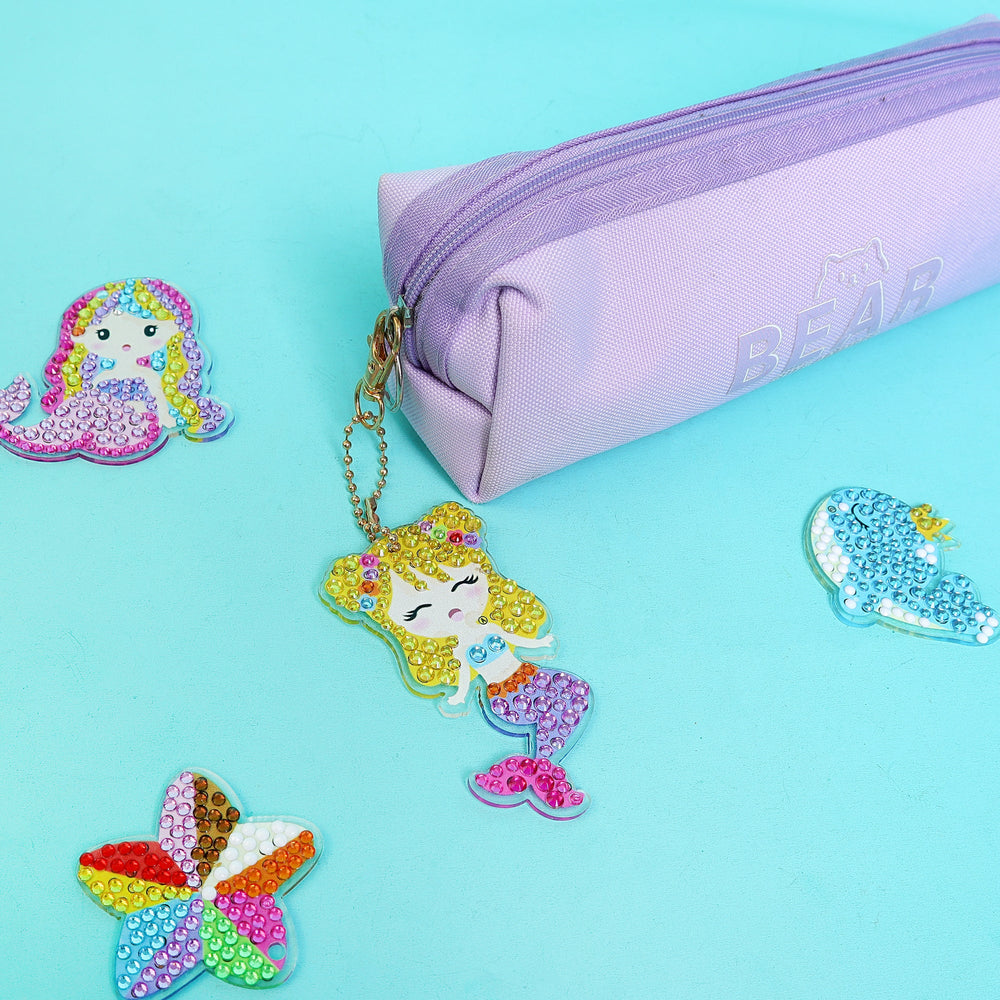 Adorable Keychains Diamond Art Kit – Mermaid (Set of 15) (ONLINE ORDER ONLY)