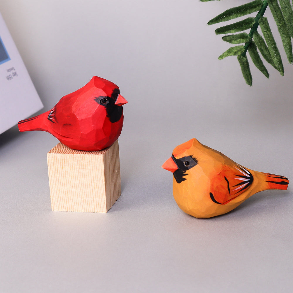 Hand Carved Cardinal Bird, Unique Gift for Loved Ones (ONLINE ORDER ONLY)