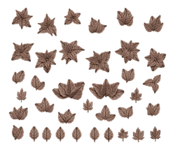 AK Interactive Basing Bits: Forest Leaves (35 Pieces) (ONLINE ORDER ONLY)