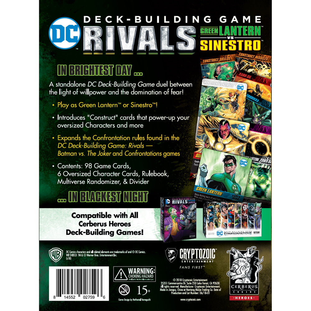 DC Deck-Building Game: Rivals — Green Lantern vs. Sinestro (ONLINE ORDER ONLY)