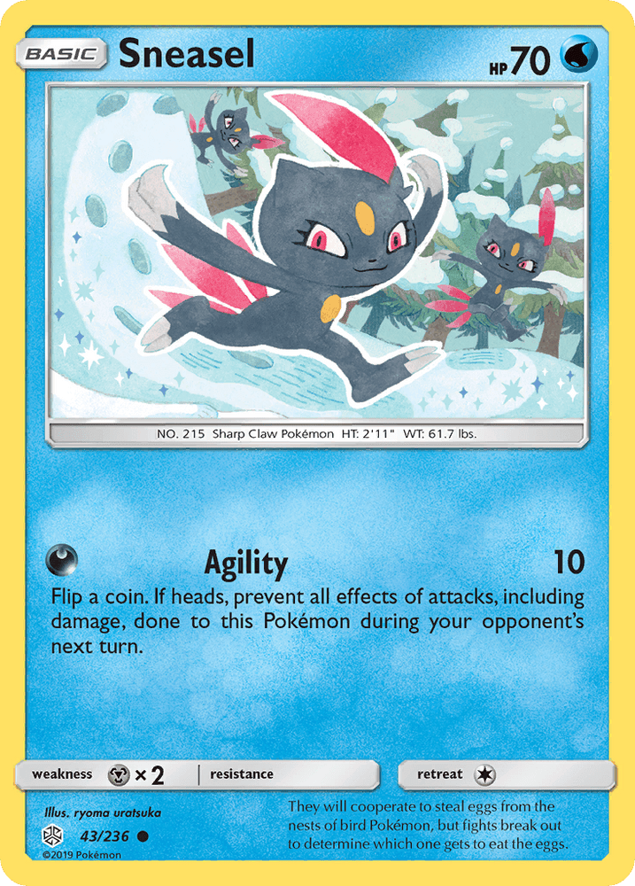 Sneasel (43/236) [Sun & Moon: Cosmic Eclipse] (Online Only)