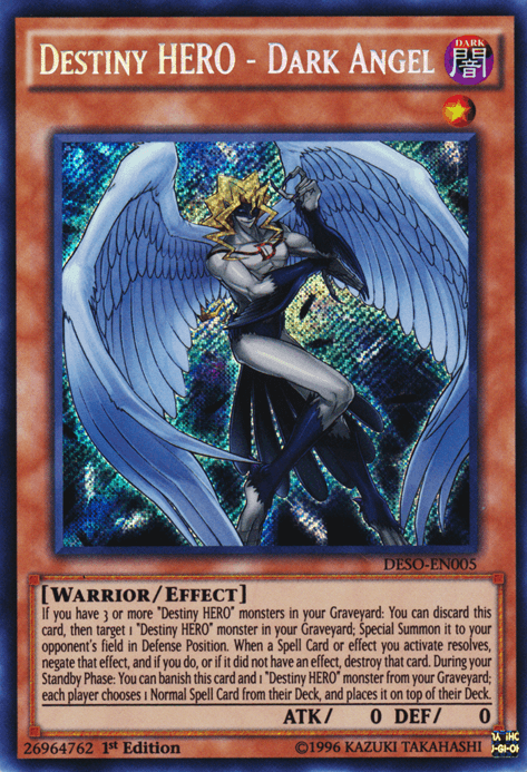 Destiny HERO - Dark Angel [DESO-EN005] Secret Rare (ONLINE ORDER ONLY)