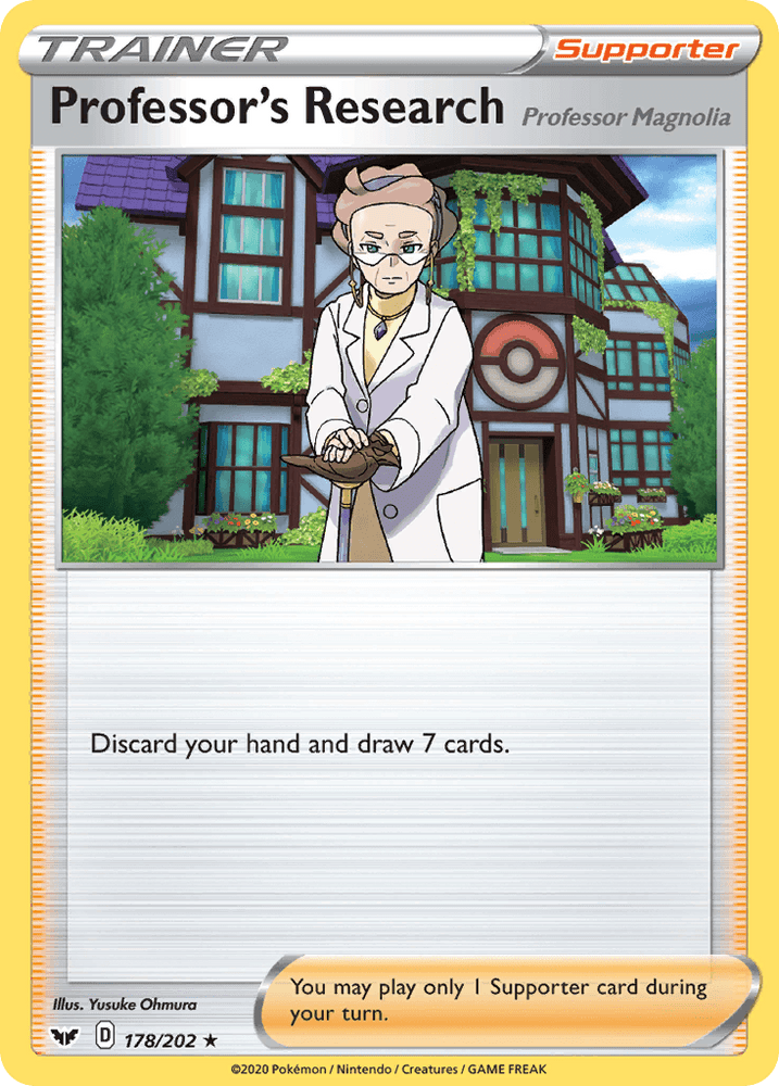 Professor's Research (178/202) (Professor Magnolia) [Sword & Shield: Base Set] (Online Only)