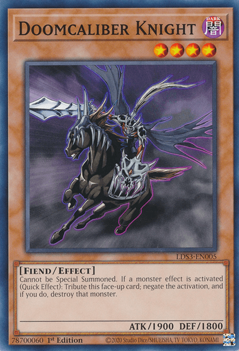 Doomcaliber Knight [LDS3-EN005] Common (ONLINE ORDER ONLY)