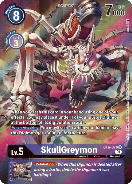 SkullGreymon [BT6-078] (Alternate Art) [Double Diamond] (ONLINE ORDER ONLY)