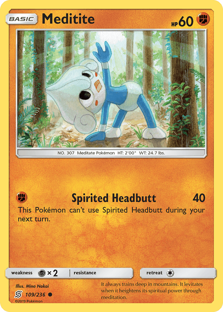 Meditite (109/236) [Sun & Moon: Unified Minds] (Online Only)