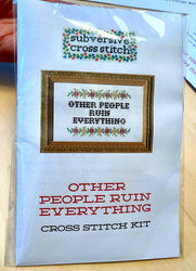 Deluxe Cross Stitch Kit – “Homo Sweet Homo” Funny Housewarming Pattern (ONLINE ORDER ONLY)