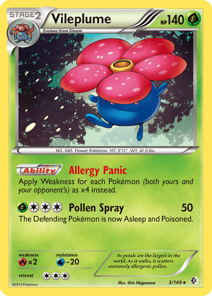 Vileplume (3/149) [Black & White: Boundaries Crossed] (Online Only)
