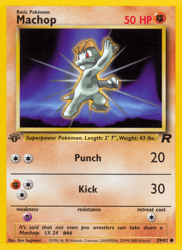 Machop (59/82) [Team Rocket 1st Edition] (Online Only)
