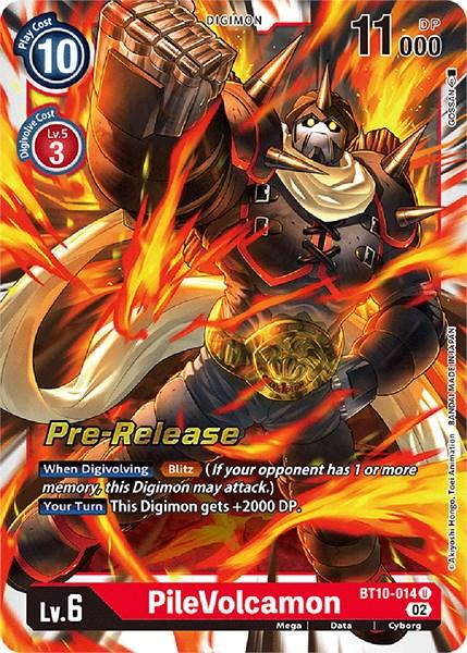 PileVolcamon [BT10-014] [Xros Encounter Pre-Release Cards] (ONLINE ORDER ONLY)