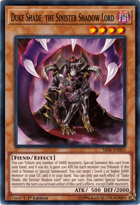 Duke Shade, the Sinister Shadow Lord [SR06-EN003] Common (ONLINE ORDER ONLY)
