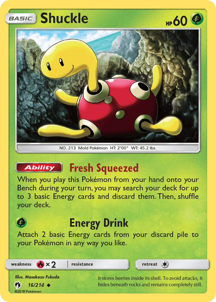 Shuckle (16/214) [Sun & Moon: Lost Thunder] (Online Only)