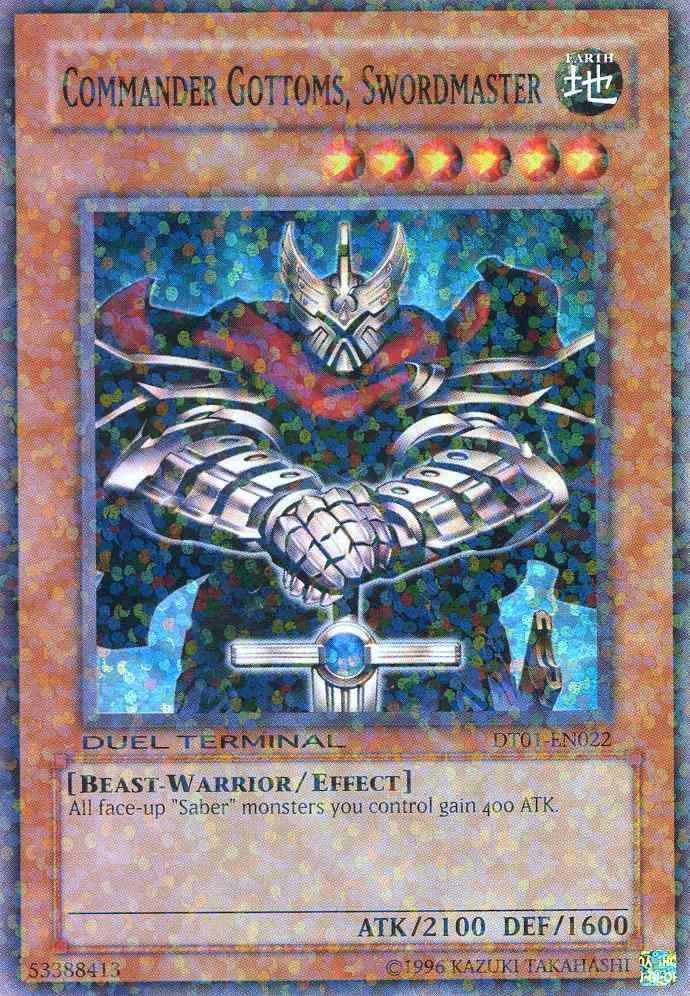 Commander Gottoms, Swordmaster [DT01-EN022] Super Rare (ONLINE ORDER ONLY)