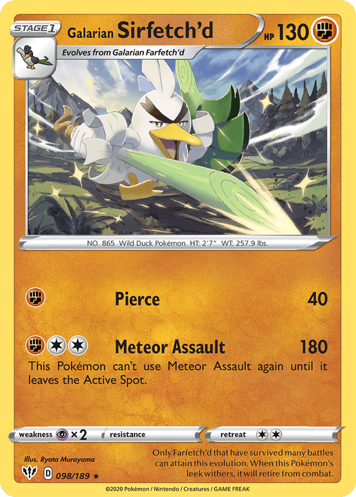 Galarian Sirfetch'd (098/189) [Sword & Shield: Darkness Ablaze] (Online Only)