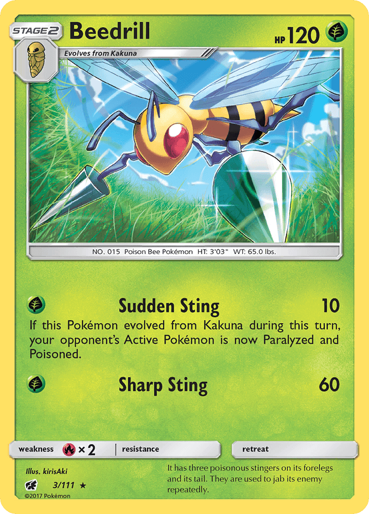 Beedrill (3/111) [Sun & Moon: Crimson Invasion] (Online Only)