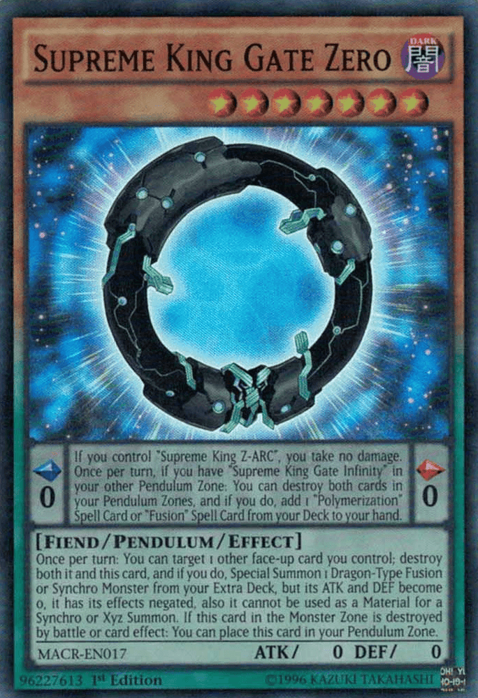 Supreme King Gate Zero [MACR-EN017] Super Rare (ONLINE ORDER ONLY)