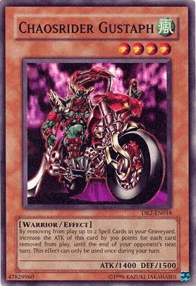 Chaosrider Gustaph [DR2-EN018] Super Rare (ONLINE ORDER ONLY)