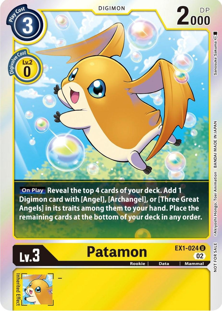 Patamon [EX1-024] (Official Tournament Pack Vol.8) [Classic Collection Promos] (ONLINE ORDER ONLY)