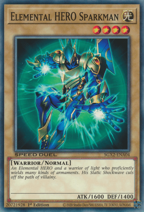 Elemental HERO Sparkman [SGX2-ENA04] Common (ONLINE ORDER ONLY)
