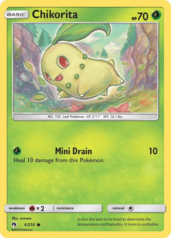 Chikorita (6/214) [Sun & Moon: Lost Thunder] (Online Only)