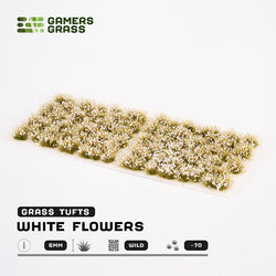 Gamers Grass Tufts: White Flowers- Wild (ONLINE ORDER ONLY)