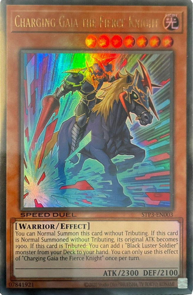 Charging Gaia the Fierce Knight [STP3-EN003] Ultra Rare (ONLINE ORDER ONLY)