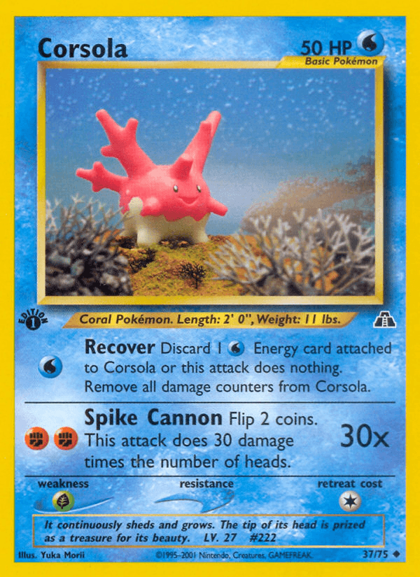 Corsola (37/75) [Neo Discovery 1st Edition] (Online Only)